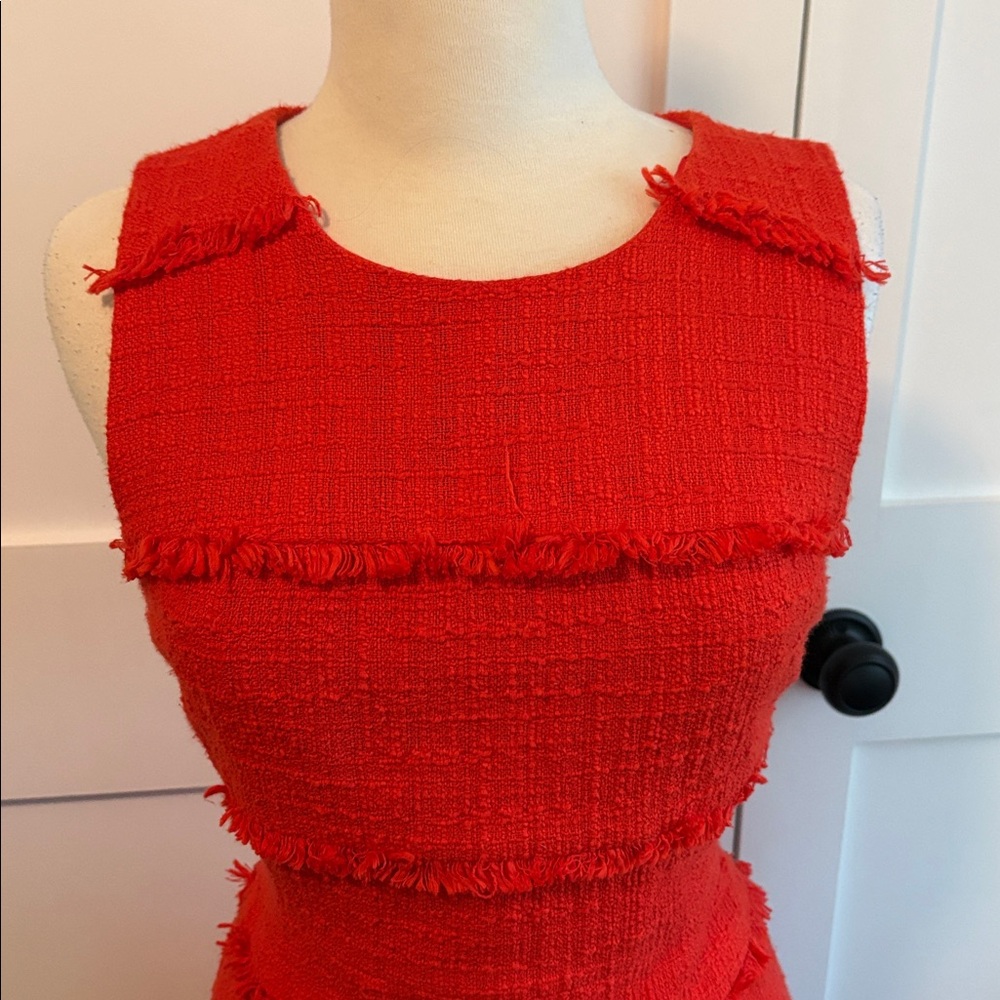 Stunning Red Hot Orange dress J Crew size 14 😎3 for $25 - Picture 2 of 5
